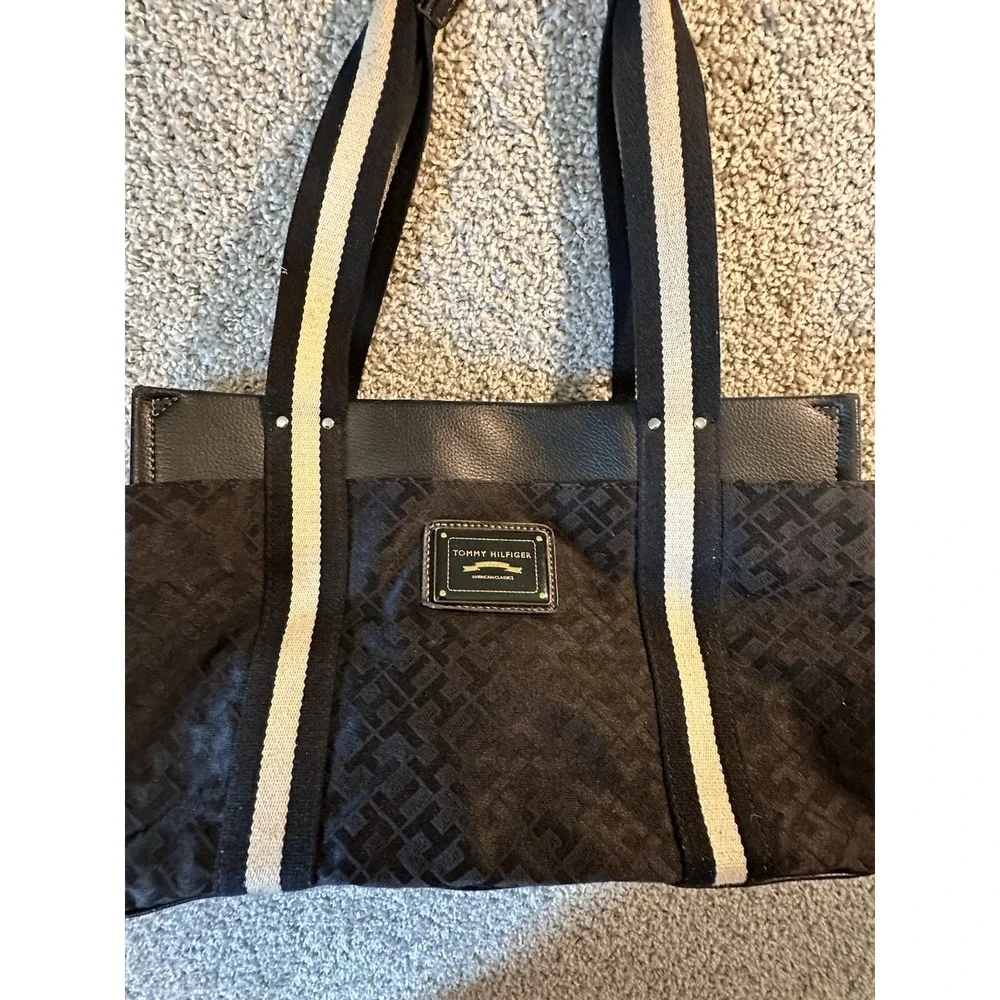 Tommy Hilfiger Women's Handbag‎ Faux Leather Purse Medium Black